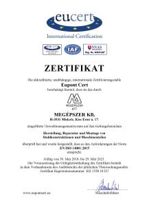 minőségtanúsítás
